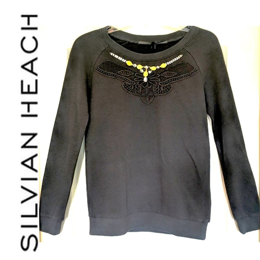 NWT SILVIAN HEACH BEADED EMBLESHED BOUTIQUE SWEATSHIRT🌸